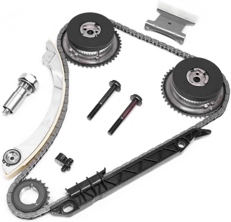 Engine Timing Chain Kit W/VVT Sprocket Compatible with Chevrolet Equinox/Malibu 2009-2017, Buick LaCrosse/Regal 2011-2017, Pontiac G5 2009-2010, GMC Terrain 2011-2017 2.2L 2.4L 4Cyl