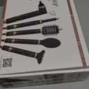 Air Styler 5 in 1, Hair Dryer Brush & Multi-Styler with 110,000 RPM High-Speed Powerful Motor, Auto-Wrap Curler, Cushion Massager, Oval Brush, Diffuser, Nozzle Attachment (Premium Black)