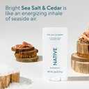 Native Deodorant Contains Naturally Derived Ingredients, 72 Hour Odor Control, Deodorant for Women and Men, Aluminum Free, Sea Salt & Cedar 2.65oz