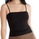 Aeropostale Womens Everyday Tube Top (Medium, Dark Black)