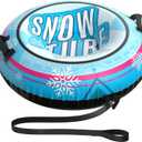 48'' Snow Tube with Premium Canvas Cover for Kids and Adults, Inflatable Heavy Duty Snow Tube Made by Thickened Bottom, Sled Winter Outdoor Fun Toys for Children Boys Girls