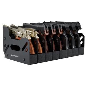 Black Smith  Foam Pistol Rack, Sturdy Handgun Stand Accessories, SIZE: 8 GUNS
