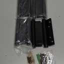 6 Inch Double Action Spring Hinge, 201 Stainless Steel, Cafe Salon Door Self-Closing Door Hinges with Pins and Screws (4-Pack) (Black, 6 inches)