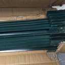 URBANVISTA 10 Pack Metal Fence Posts, 4 FT Heavy Duty U-Post, Green Garden Stakes, No-Dig Post Anchors for Wire Fences, Temporary Fencing, Electric Fence, and Corner Support