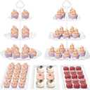 Kootek Dessert Cupcake Stand, 5pcs Dessert Table Display Set, 3 Tiered Cup Cake Holder Tower Stand& Cookie Serving Trays for Wedding, Tea Party, Birthday, Baby Shower