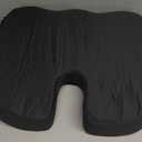 Seat Cushion for Office Chairs - Tailbone, Coccyx Pain Relief - Butt, Pressure & Sciatica Relief - Gaming, Wheelchair, Car & Desk Pillow, Black (Large)