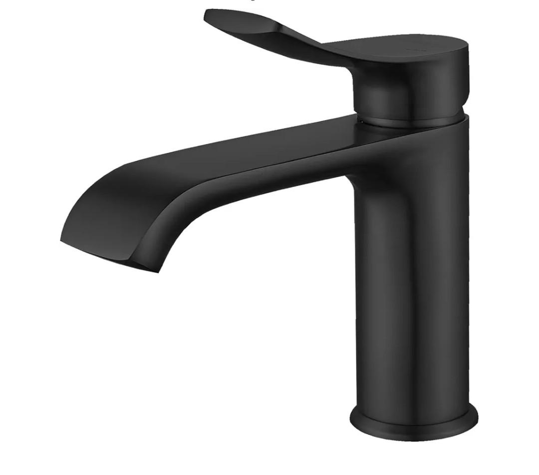 BELZ Modern Basin Mixer Tap – High-Grade Brass Bathroom Faucet with Dual Hot & Cold Controls Leak-Resistant Technology, Water-Efficient, and Rust-Resistant for Trendy Washrooms Matte Black