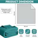 100% Cotton Blankets for Bed - Waffle Weave Blankets for Summer, Lightweight and Breathable Soft Woven Blanket for Spring (Teal, Throw (50" x 60"))