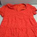 Imily Bela Womens Summer Lace Dresses Eyelet Casual Flowy Babydoll Swing Short Sleeve V Neck Tunic Dress Medium