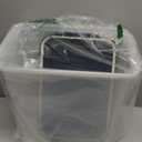 IRIS USA Airtight Dog Food Storage Container, Up to 30 lbs, Attachable Wheels, for Dog Cat Bird and other Pet Food Storage Bin, Keep Fresh, Easy Mobility, BPA Free, Navy