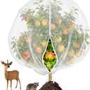 Fruit Tree Netting with Drawstring Zipper, Garden Netting for Garden Protection, Insect Bird Netting for Fruit Trees, Fine Mesh Plant Protection Net for Blueberry Bushes (8.2ft x 6.6ft)