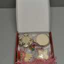 OurWarm 40pcs Wooden Christmas Ornaments Crafts for Kids, DIY Christmas Crafts Ornament Making Kit Unfinished Wood Slices with Holes, Hanging Christmas Centerpieces Decorations, 4 Styles