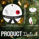 3 x Karate Christmas Ornament 2025 - Karate Black Belt Gifts for Boys, Men, Girls, Jiu Jitsu Ornament, Motivational Jiu Jitsu Gifts for Students, Teachers, Coaches, Ceramic Hanging Decor
