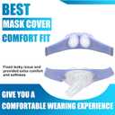 Nuanchu 12 Pcs Nasal Pillow Liner for CPAP Cushion Nasal Cushion Pillow Covers Cotton Liners Skin Sleep Protector Compatible Comfort Reusable Reduce Noisy Air Leaks and Irritation (Blue)