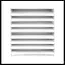HVAC Premium 24"W x 24"H Aluminum Exterior Gable Louver Vent for Walls & Crawlspace - Weather-Resistant Air Grille with Screen Mesh - White [Outer Dimensions 25.75"W x 25.75"H]