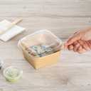 Restaurantware-LIDS ONLY: Matsuri Vision 5.4 x 5.4 x 0.7 Inch Lids For Sushi Containers, 100 Airtight Lid - Containers Sold Separately, No-Fog Design, Clear Plastic Covers, For Sushi Boxes