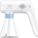 Mini Disinfection Fogger, Plastic Nozzle, Better Grip Comfort, 6.1oz Cordless Electric Sanitizer Atomizer, Blue Light Nano Spray Gun for Place Cleaning/High-Touch Item Contactless Sanitization