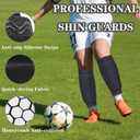 Soccer Shin Guards Pads for Youth Adult, Shin Defender Shin Guards Kids, Calf Compression Sleeve with Honeycomb Pads, Protective Soccer Shin Pads Gear for Boys, Girls