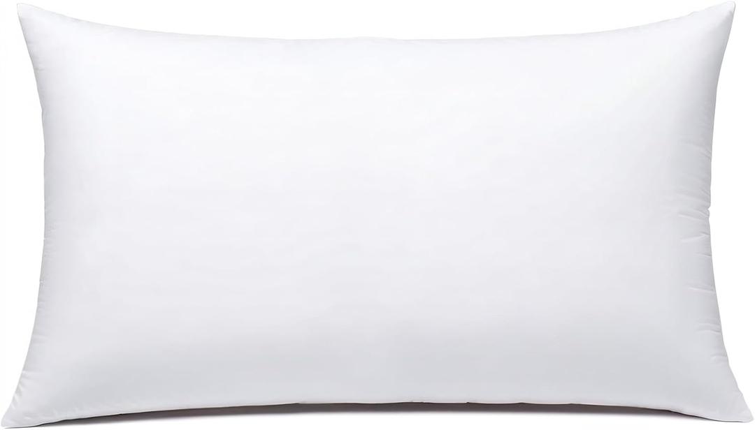 JIEITIVE Throw Pillow Inserts Hypoallergenic Premium Pillow Stuffer Rectangle Lumbar Pillow for Decorative Pillow Covers Cushion Set of 1-12 x 20 Inches