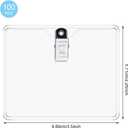 Eaasty 100 Pcs Clear Name Badge Holder with Clip ID Tags Holders for Badges PVC Waterproof Horizontal Name Badges with Clips for Teacher Office Employee 2.25 x 3.5 Inch