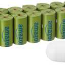 Amazon Basics Premium Leak Proof Dog Poop Bags with Dispenser and Leash Clip, Talcum Powder Scented, 13" x 9", 270 Count (18 Rolls of 15)