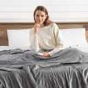 Heated Blanket Queen Size Electric Blanket 84''X90'' - Soft Plush Premium Flannel with Dual Controllers, 5 Heating Level & 10 Hour Auto Off, ETL & FCC Certified, Warm Gifts for Grandma, Grey