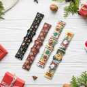 2 x Getino Sport Band Compatible with Fitbit Versa 4 Bands/Versa 3 Bands & Fitbit Sense Bands/Sense 2 Bands for Women Men, Soft Replacement Strap Accessories for Fitbit Sense/Sense 2/Versa 4/Versa 3 Watch (Large, Z-Red Plaid & Snowflake)