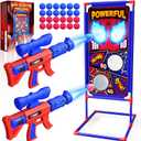 Shooting Toy Set with Hero-Style Target & 2 Cool Air Pump Launcher,Indoor Outdoor Kids Toy,Action Shooting Games,Boys Toys Age 3 4 5 6 7 8 9 10 11 12, Holiday Presents for Boy (Red)