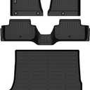 HAFIDI Floor Mats & Cargo Liner Set Fit for 2019-2026 Genesis G70 RWD All Weather Protection TPE Anti-Slip Automotive Full Set Floor Liners Custom Accessories - Black