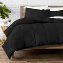 Bare Home Comforter Set - Queen Size - Ultra-Soft - Goose Down Alternative - Premium 1800 Series - All Season Warmth (Queen, Black)