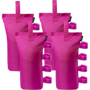 Joramoy Heavy Duty Canopy Weight Bags(150LBS) for Pop up Canopy Tent, Leg Canopy Weights Sand Bags for Instant Outdoor Sun Shelter Canopy/Patio Umbrella,Set of 4, Pink(Without Sand)