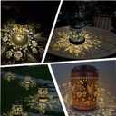 Mothers Day Gifts Birthday Unique,Hummingbird Solar Lanterns Outdoor Waterproof Gifts for Women Mom Grandma,Metal Bird Decor Lantern LED Decorative Light for Garden,Yard,Patio,Lawn Backyard
