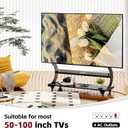 Rolling Easel TV Stand for 50-100 Inch TVs for Living Room, Office