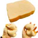Toast Sliced Bread Stress Toy, Bread Shape Squishes, Sensory Fidget Toy, Stress Relief for Kids & Adults, Tricky Funny Squeeze, Gift for Easter, Christmas and Birthday