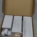 MelonBoat Rustic Flameless LED Candles 3-Pack, Battery Operated Candles with Wooden Candle Holders, White Rustic Farmhouse Decor, Farmhouse Candle Holder for Valentines Holiday Party Home Decor