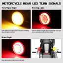 Smoked Bullet Rear LED Turn Signals Lights Integrated Brake Taillights Compatible with Harley Sportster 1200 883 Dyna Softail