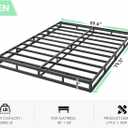 QEROMY 5 Inch Low Profile Box Spring, Sturdy Metal Frame Mattress Foundation, Easy Assembly, Quiet & Noise-Free, Queen Size