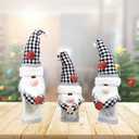 CYNOSA 3Pcs Cute Christmas Gnomes Table Signs Christmas Decorations for Home Winter Rustic Gnomes Tabletop Centerpieces Block Signs for Xmas Holiday Party Indoor Home Decor