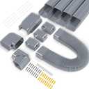 4" W 16.5Ft Decorative PVC Line Set Cover Kit for Mini Split Lineset Cover Kit for Air Conditioner & Heat Pump (Grey)