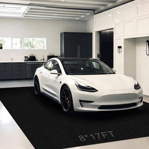 8' x 10' Extra Large Garage Floor Mat for Under Car, Heavy Duty Absorbent Oil Mat for Garage Floor, Waterproof Non-Slip Oil Spill Mat for Garage Driveway, Protect Concrete Floor from Oil Leaks Stains