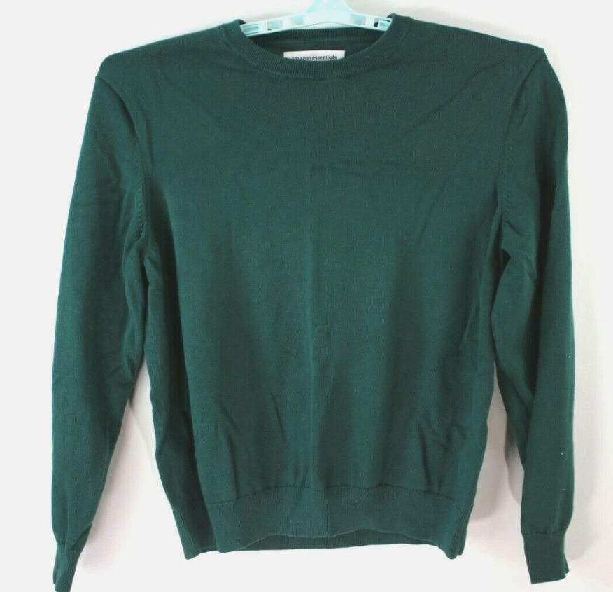 Amazon Essentials Mens Dark Green Crewneck Long Sleeves Sweater Pullover Size XL Amazon Essentials Mens Dark Green Crewneck Long Sleeves Sweater Pullover Size XL