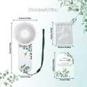 EPWQLC 120 Pack Wedding Mini Fans Bulk, Mini Portable Fan Bulk with Organza Bags and Thank You Cards, Handheld Battery Operated Fan for Wedding Bridal Baby Shower Party favors, Batteries Not Included