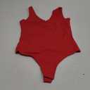 SAUNGKUAI Womens Bodysuit Sexy Plunge Deep V Neck Backless Sleeveless Tank Thong Body Suits Outfits for Going Out (Medium, Red)