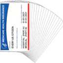 Zonon 200 Pieces New Medicare Card Holder Protector Sleeves 12 Mil Clear PVC Water Resistant Vaccine Card Holder Waterproof Plastic Protective Sleeves for Credit Business