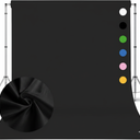 Photography Backdrop for Photoshoot, Photo Backdrop Curtain, Perfect White Background for Party Portrait Photoshoots Black