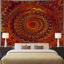 FENDROM Popular Handicrafts Indian hippie Bohemian Psychedelic Peacock Mandala Wall hanging College Dorm Beach Throws Table Cloth Bedding Tapestry (118"L x 71"W)