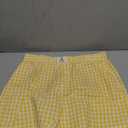 ANRABESS Boxer Shorts for Women Gingham Pajama 2025 Summer Casual Lounge Sleep Plaid Shorts Y2K Beach Bottoms (Medium, Yellow White Plaid)