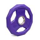 SPART Color Coded Weight Plate 2-Inch Pack of 2, Rubber Coated Olympic Grip Plate for Barbell, Solid Cast Iron Weight Plates for Strength Training, Weightlifting, Crossfit, Home Gym, Purple
