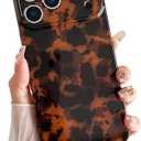 Compatible with iPhone 17 Pro Max Case, Tortoise Shell Retro Amber Brown Cheetah Print Leopard, Fashion Soft TPU Protective Case for Women Compatible with iPhone 17 Pro Max 6.9 '', Color1