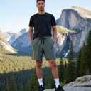 Separatec Mens Hiking Shorts - 7" Lightweight Quick Dry Casual Shorts with Zipper Pockets for Outdoor Active,Running,Travel (L)